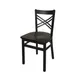 BFM Seating 2130C-SB W Indoor Akrin Side Chair, Black 1 image