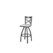 BFM Seating 2130SAWR-SB Akrin Swivel Barstool, Cross Back, Antique Wash, Steel Frame, Sand Black Finish 1 image
