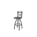 BFM Seating 2130SRCR-SB Akrin Swivel Barstool, Cross Back, Rustic Copper Relic Seat, Steel Frame, Sand Black Finish 1 image