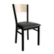 BFM Seating 2150C-SB GR4 Indoor Dale Side Chair with Solid Wood Back, Black 2 image