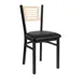 BFM Seating 2151C-SB GR1 Indoor Espy Side Chair with Wood Back, Black 2 image