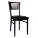 BFM Seating 2151C-SB GR3 Indoor Espy Side Chair with Wood Back, Black 1 image