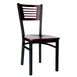 BFM Seating 2151C-SB W Indoor Espy Side Chair with Wood Back, Black 1 image