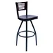 BFM Seating 2151S-SB GR3 Espy Swivel Barstool, Wood Back, Upholstered Seat, Sand Black Finish 1 image