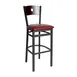 BFM Seating 2152B-SB GR4 Darby Barstool, Wood Back, Upholstered Seat, Sand Black Finish, Grade 4 Upholstery 2 image