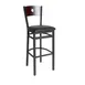 BFM Seating 2152B-SB GR4 Darby Barstool, Wood Back, Upholstered Seat, Sand Black Finish, Grade 4 Upholstery 1 image