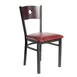BFM Seating 2152C-SB GR3 Indoor Darby Side Chair with Wood Back, Black 2 image