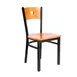 BFM Seating 2152C-SB W Indoor Darby Side Chair with Wood Back, Black 1 image