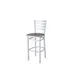 BFM Seating 2160BFHR-SM Lima Barstool, Ladder Back, Farm House Relic Seat, Footrest, Steel Frame, Silver Mist Finish 1 image