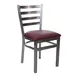 BFM Seating 2160C-CL GR1 Indoor Lima Side Chair with Ladder Back 1 image