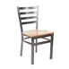 BFM Seating 2160C-CL W Indoor Lima Side Chair with Ladder Back 1 image