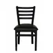 BFM Seating 2160C-SB GR3 Indoor Lima Side Chair with Ladder Back, Black 1 image