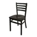 BFM Seating 2160C-SB W Indoor Lima Side Chair with Ladder Back, Black 2 image