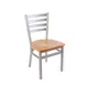 BFM Seating 2160C-SM GR2 Indoor Lima Side Chair with Ladder Back 1 image
