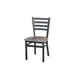 BFM Seating 2160CCSR-SB Indoor Lima Chair with Ladder Back, Black 1 image
