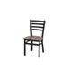 BFM Seating 2160CFHR-SB Indoor Lima Chair with Ladder Back, Black 1 image