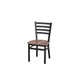BFM Seating 2160CKPR-SB Indoor Lima Chair with Ladder Back, Black 1 image