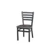 BFM Seating 2160CRCR-SB Indoor Lima Chair with Ladder Back, Black 1 image