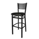 BFM Seating 2161B-SB GR2 Polk Barstool, Metal Back, Upholstered Seat, Sand Black Finish 1 image