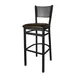 BFM Seating 2161B-SB GR4 Polk Barstool, Metal Back, Upholstered Seat, Sand Black Finish, Grade 4 Upholstery 1 image