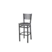 BFM Seating 2161BCSR-SB Polk Barstool, Perforated Back, Chestnut Relic Seat, Steel Frame, Sand Black Finish 1 image