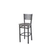 BFM Seating 2161BFHR-SB Polk Barstool, Perforated Metal Back, Farmhouse Relic Seat, Sand Black Finish 1 image