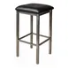 BFM Seating 2510B-CL GR1 Trent Bistro Backless Barstool, Upholstered Seat, Clear Coat Finish, Grade 1 Upholstery 1 image