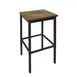 BFM Seating 2510B-SB ASH Trent Bistro Backless Barstool, Autumn Ash Wood, Sand Black Metal Frame 1 image