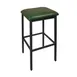BFM Seating 2510B-SB GR3 Trent Bistro Backless Barstool, Upholstered Seat, Sand Black Finish 2 image