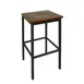 BFM Seating 2510B-SB W Trent Bistro Backless Barstool, Wood Seat, Sand Black Finish, Square Metal Frame 1 image