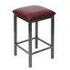 BFM Seating 2510H-CL GR2 Trent Counter Height Backless Barstool, Upholstered Seat, Square Metal Frame 1 image
