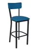 BFM Seating 4301BG4-SB Bristol Armless Barstool, Upholstered Box Seat & Back, Sand Black Steel Frame, Grade 4 Upholstery 1 image