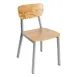 BFM Seating JS10CGR3-NTPL Indoor Hamilton Side Chair with Upholstered Seat 1 image