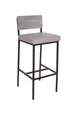 BFM Seating JS33BBXG4-GRRU Memphis Barstool, Gray Ash Wood Back, Upholstered Box Seat, Steel Frame 1 image