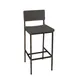 BFM Seating JS33BGR2-GRRU Memphis Barstool, Gray Ash Wood Back, Grade 2 Upholstered Seat, Steel Frame with Rustic Finish 1 image