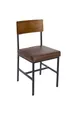 BFM Seating JS33CBXG4-AASB Indoor Memphis Side Chair with Wood Back, Black 1 image