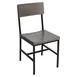 BFM Seating JS33CGRA-SB Indoor Memphis Side Chair with Gray Ash Wood Back & Seat, Black 1 image