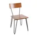 BFM Seating JS44CASH-AASB Indoor Nv Side Chair with Autumn Ash Wood Seat & Back, Black 1 image