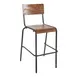 BFM Seating JS55BASH-AASB Nash Barstool, Ash Wood Veneer, Bent Plywood, Steel Frame, Sand Black Finish 1 image