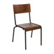 BFM Seating JS55CASH-AARU Indoor Nash Side Chair with Ash Wood Veneer Over Bent Plywood Seat & Back 1 image