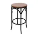 BFM Seating JS800BGR3-RU Henry Backless Barstool, Upholstered Seat, Rustic Finish, Footring, Grade 3 Upholstery 1 image