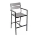 BFM Seating PH201BGRTK-BL Aluminum Seaside Barstool, Black 1 image