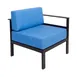 BFM Seating PH6101BL-L Belmar Outdoor Left Arm Section, Black Aluminum Frame, Frame Only 1 image