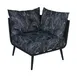 BFM Seating PHPCBLBL Cayman Outdoor Corner Section, Black Aluminum Frame, Black Flat Rope 1 image