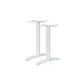 BFM Seating PHTB0022WH Metal Bali Table Base Set 1 image