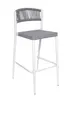 BFM Seating PHXSBGRWH Tahiti Stacking Barstool, Medium Gray Rope Back 1 image