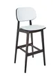 BFM Seating ZWB22DWRCOM-COMDW Emma Barstool, Upholstered Back & Seat, Dark Walnut Wood Frame 1 image