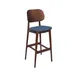 BFM Seating ZWB22DWRG2-DW Emma Barstool, Wood Back, Dark Walnut Finish, Grade 2 Upholstered Seat 1 image