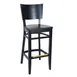 BFM Seating ZWB304BL GR4 Aston Barstool, Upholstered Seat, European Beechwood, Black Stain, Grade 4 Upholstery 1 image