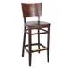 BFM Seating ZWB304DW GR4 Aston Barstool, Upholstered Seat, European Beechwood, Dark Walnut Finish, Grade 4 Upholstery 1 image